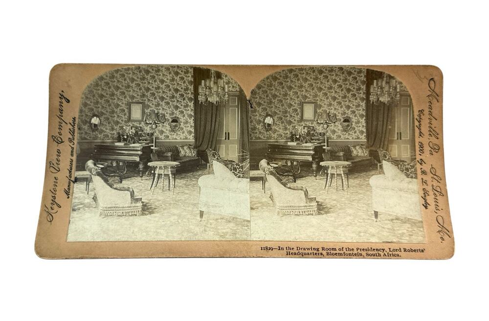 Antique 1900 Keystone Stereoview Lord Roberts Presidency Bloemfontein South Afri